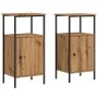 Mesitas noche 2 uds madera ingeniería roble artisan 41x31x80 cm de , Mesitas de noche - Ref: Foro24-857249, Precio: 90,48 €, ...