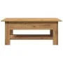 Mesa de centro madera ingeniería roble artesanal 102x55x42cm by , Coffee table - Ref: Foro24-856797, Price: 77,48 €, Discount: %