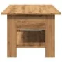 Mesa de centro madera ingeniería roble artesanal 102x55x42cm by , Coffee table - Ref: Foro24-856797, Price: 77,48 €, Discount: %