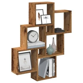 Estante cubo de pared madera ingeniería envejecida 78x15x93 cm by , Shelves and shelves - Ref: Foro24-856594, Price: 42,79 €,...