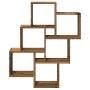 Estante cubo de pared madera ingeniería envejecida 78x15x93 cm by , Shelves and shelves - Ref: Foro24-856594, Price: 42,79 €,...