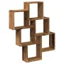 Estante cubo de pared madera ingeniería envejecida 78x15x93 cm by , Shelves and shelves - Ref: Foro24-856594, Price: 42,79 €,...