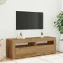 Mueble de TV luces LED madera roble artisan 120x35x40 cm de , Muebles TV - Ref: Foro24-856320, Precio: 101,95 €, Descuento: %