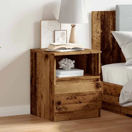 Mesita de noche madera de ingeniería envejecida 40x40x50 cm by , Nightstands - Ref: Foro24-856498, Price: 44,19 €, Discount: %