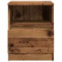Mesita de noche madera de ingeniería envejecida 40x40x50 cm by , Nightstands - Ref: Foro24-856498, Price: 44,19 €, Discount: %