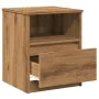 Mesita de noche madera de ingeniería roble artisan 40x40x50 cm de , Mesitas de noche - Ref: Foro24-856500, Precio: 45,68 €, D...