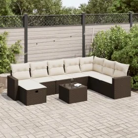 Set de sofás de jardín 9 pzas y cojines ratán sintético marrón von , Gartensets - Ref: Foro24-3325449, Preis: 548,38 €, Rabat...