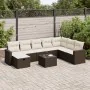 Set de sofás de jardín 9 pzas y cojines ratán sintético marrón von , Gartensets - Ref: Foro24-3325449, Preis: 548,38 €, Rabat...