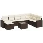 Set de sofás de jardín 9 pzas y cojines ratán sintético marrón von , Gartensets - Ref: Foro24-3325449, Preis: 548,38 €, Rabat...