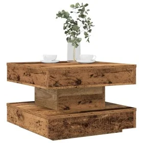Mesa de centro giratoria 360 grados envejecida 50x50x34,5 cm by , Coffee table - Ref: Foro24-858477, Price: 60,42 €, Discount: %