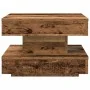 Mesa de centro giratoria 360 grados envejecida 50x50x34,5 cm by , Coffee table - Ref: Foro24-858477, Price: 60,42 €, Discount: %