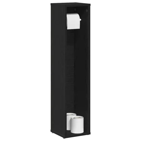Mueble de baño con portarrollos negro 20,5x20x90 cm von , Badezimmermöbel - Ref: Foro24-858507, Preis: 27,53 €, Rabatt: %