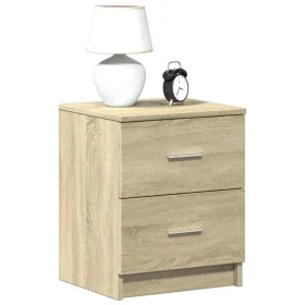 Mesitas de noche 2 uds con 2 cajones roble Sonoma 40x36x50 cm by , Nightstands - Ref: Foro24-858790, Price: 82,63 €, Discount: %
