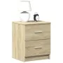 Mesitas de noche 2 uds con 2 cajones roble Sonoma 40x36x50 cm by , Nightstands - Ref: Foro24-858790, Price: 82,63 €, Discount: %