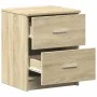 Mesitas de noche 2 uds con 2 cajones roble Sonoma 40x36x50 cm by , Nightstands - Ref: Foro24-858790, Price: 82,63 €, Discount: %