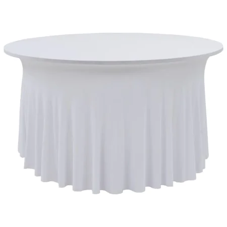 Fundas elásticas para mesa 2 uds con falda 120x74 cm blanco by , Covers - Ref: Foro24-133581, Price: 33,63 €, Discount: %