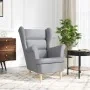 Sillón de tela gris claro 74x84x100 cm by , Armchairs - Ref: Foro24-4016895, Price: 221,37 €, Discount: %