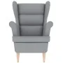Sillón de tela gris claro 74x84x100 cm by , Armchairs - Ref: Foro24-4016895, Price: 221,37 €, Discount: %