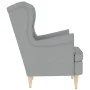 Sillón de tela gris claro 74x84x100 cm by , Armchairs - Ref: Foro24-4016895, Price: 221,37 €, Discount: %