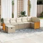 Set sofás de jardín 7 piezas y cojines ratán sintético beige von , Gartensets - Ref: Foro24-3326041, Preis: 503,37 €, Rabatt: %