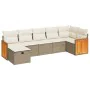 Set sofás de jardín 7 piezas y cojines ratán sintético beige von , Gartensets - Ref: Foro24-3326041, Preis: 503,37 €, Rabatt: %