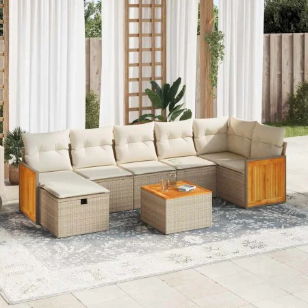 Set de sofás de jardín y cojines 8 piezas ratán sintético beige von , Gartensets - Ref: Foro24-3326048, Preis: 540,42 €, Raba...