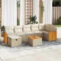 Set de sofás de jardín y cojines 8 piezas ratán sintético beige von , Gartensets - Ref: Foro24-3326048, Preis: 540,42 €, Raba...