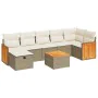 Set de sofás de jardín y cojines 8 piezas ratán sintético beige von , Gartensets - Ref: Foro24-3326048, Preis: 540,42 €, Raba...