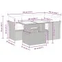 Set de muebles de jardín 5 pzas y cojines ratán sintético negro de , Conjuntos de jardín - Ref: Foro24-3326146, Precio: 395,8...