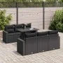 Set de sofás de jardín 7 pzas con cojines ratán sintético negro by , Garden sets - Ref: Foro24-3326256, Price: 572,12 €, Disc...