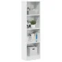 Estantería madera de ingeniería blanco brillo 40x24x143 cm by , Bookcases and shelves - Ref: Foro24-858304, Price: 66,28 €, D...