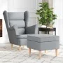 Sillón con reposapiés tela gris claro by , Armchairs - Ref: Foro24-3307989, Price: 296,04 €, Discount: %