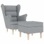 Sillón con reposapiés tela gris claro by , Armchairs - Ref: Foro24-3307989, Price: 296,04 €, Discount: %