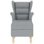 Sillón con reposapiés tela gris claro by , Armchairs - Ref: Foro24-3307989, Price: 296,04 €, Discount: %