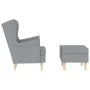 Sillón con reposapiés tela gris claro by , Armchairs - Ref: Foro24-3307989, Price: 296,04 €, Discount: %
