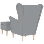 Sillón con reposapiés tela gris claro by , Armchairs - Ref: Foro24-3307989, Price: 296,04 €, Discount: %