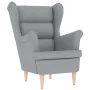 Sillón con reposapiés tela gris claro by , Armchairs - Ref: Foro24-3307989, Price: 296,04 €, Discount: %