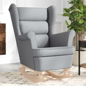 Silla mecedora de tela gris claro 74x90x102 cm by , Armchairs - Ref: Foro24-4016919, Price: 222,31 €, Discount: %