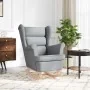 Silla mecedora de tela gris claro 74x90x102 cm de , Sillones - Ref: Foro24-4016919, Precio: 222,30 €, Descuento: %