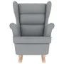 Silla mecedora de tela gris claro 74x90x102 cm de , Sillones - Ref: Foro24-4016919, Precio: 222,30 €, Descuento: %