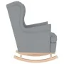 Silla mecedora de tela gris claro 74x90x102 cm de , Sillones - Ref: Foro24-4016919, Precio: 222,30 €, Descuento: %