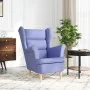 Sillón de tela azul vaquero 74x84x100 cm by , Armchairs - Ref: Foro24-4016906, Price: 191,76 €, Discount: %