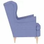 Sillón de tela azul vaquero 74x84x100 cm by , Armchairs - Ref: Foro24-4016906, Price: 191,76 €, Discount: %