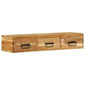 Mueble de TV de pared madera maciza de acacia 100x30x19 cm by , CD and DVD storage - Ref: Foro24-4017466, Price: 104,29 €, Di...