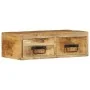 Mueble de TV de pared madera maciza de mango rugosa 60x30x19 cm by , CD and DVD storage - Ref: Foro24-4017458, Price: 92,36 €...
