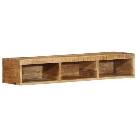 Mueble de TV de pared madera maciza mango rugosa 100x30x19 cm de , Almacenamiento para CD y DVD - Ref: Foro24-4017479, Precio...