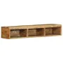 Mueble de TV de pared madera maciza mango rugosa 100x30x19 cm de , Almacenamiento para CD y DVD - Ref: Foro24-4017479, Precio...