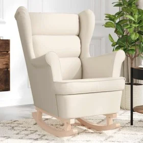 Silla mecedora de lino blanco 74x90x102 cm von , Sessel - Ref: Foro24-4016931, Preis: 218,63 €, Rabatt: %