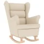 Silla mecedora de lino blanco 74x90x102 cm von , Sessel - Ref: Foro24-4016931, Preis: 218,60 €, Rabatt: %