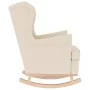 Silla mecedora de lino blanco 74x90x102 cm von , Sessel - Ref: Foro24-4016931, Preis: 218,60 €, Rabatt: %